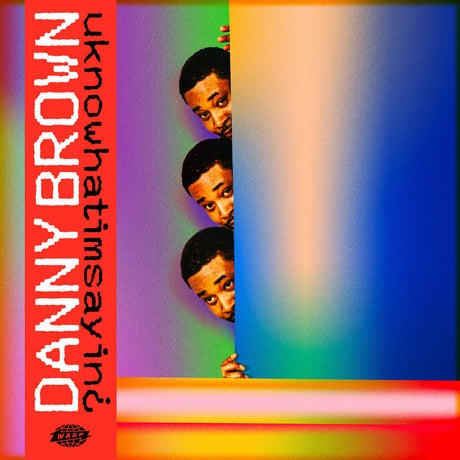 Album cover with colorful background and text 'Danny Brown uknowwhatimsayin”'