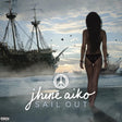 Album cover with a person standing on a beach, a ship in the background, and 'jhene aiko Sail Out' text.