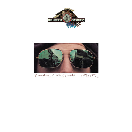 Album cover with sunglasses and reflection, featuring The Doobie Brothers logo.