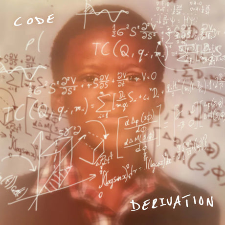 Person with mathematical equations overlayed on a blurred background