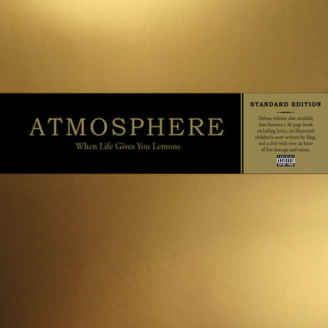 Album cover for 'When Life Gives You Lemons' by Atmosphere with gold and black design.