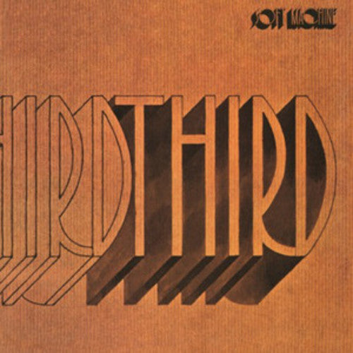 Album cover with stylized text 'Third' on a brown background