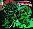 Comic book cover featuring green superhero-like characters with a cityscape background.