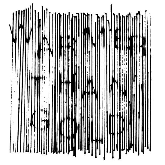 Black vertical lines on a white background