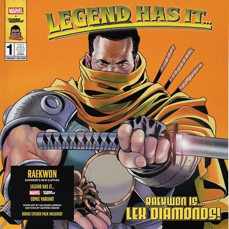 Comic book cover featuring a character with a sword and 'Legend Has It' text