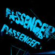 Neon sign with 'Passenger' text on a dark background