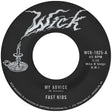 Vinyl record label with 'Wick' branding and text