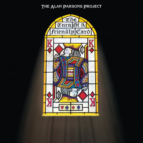 Album cover with stained glass design of a king from a deck of cards, featuring 'The Alan Parsons Project' and album title.