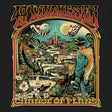 Album cover with a stylized landscape, bird, and text on a dark background