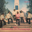 Album cover featuring a band posing in front of a monument with 'Los Orientales de Paramonga' text.