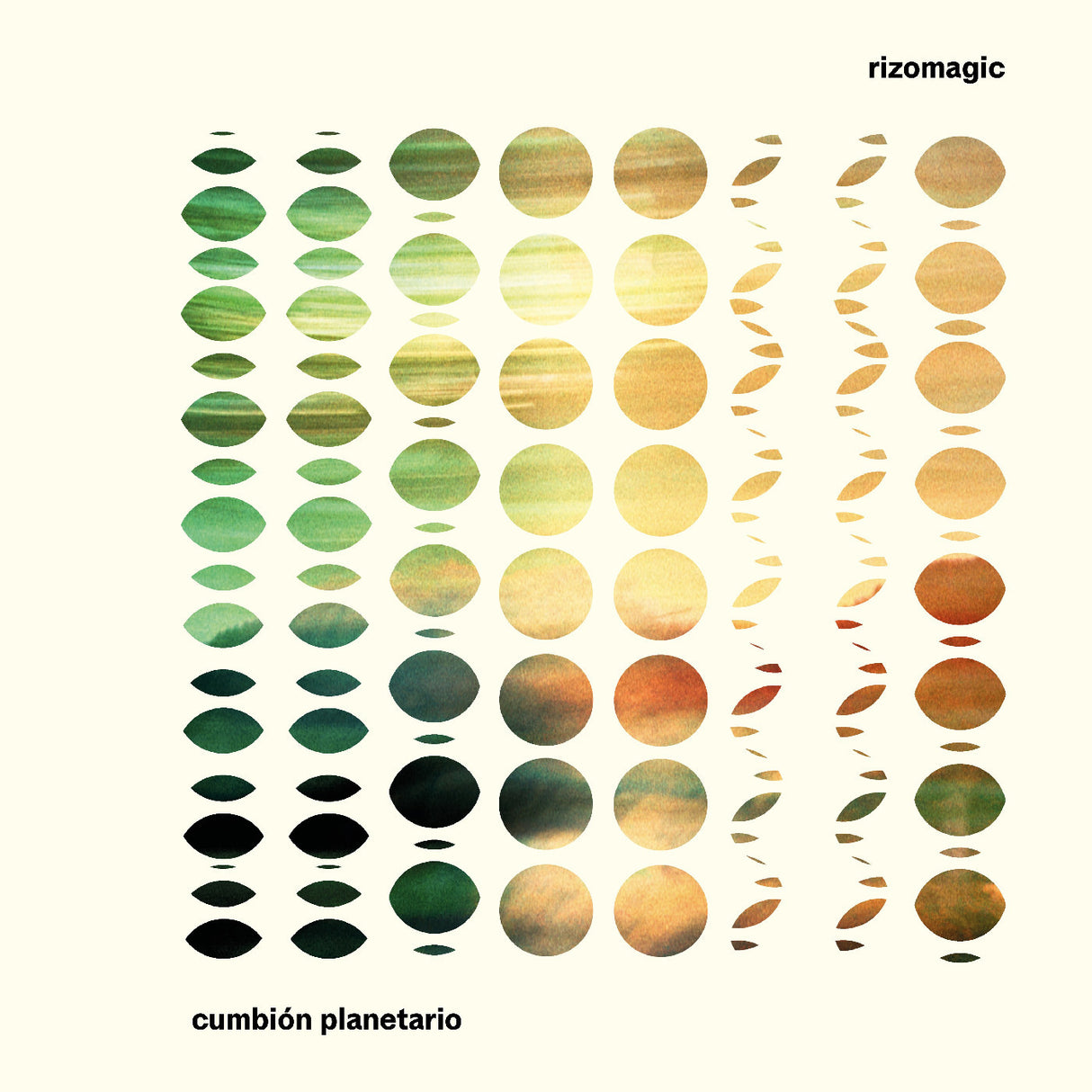 Album cover with circular patterns and 'rizomagic' text