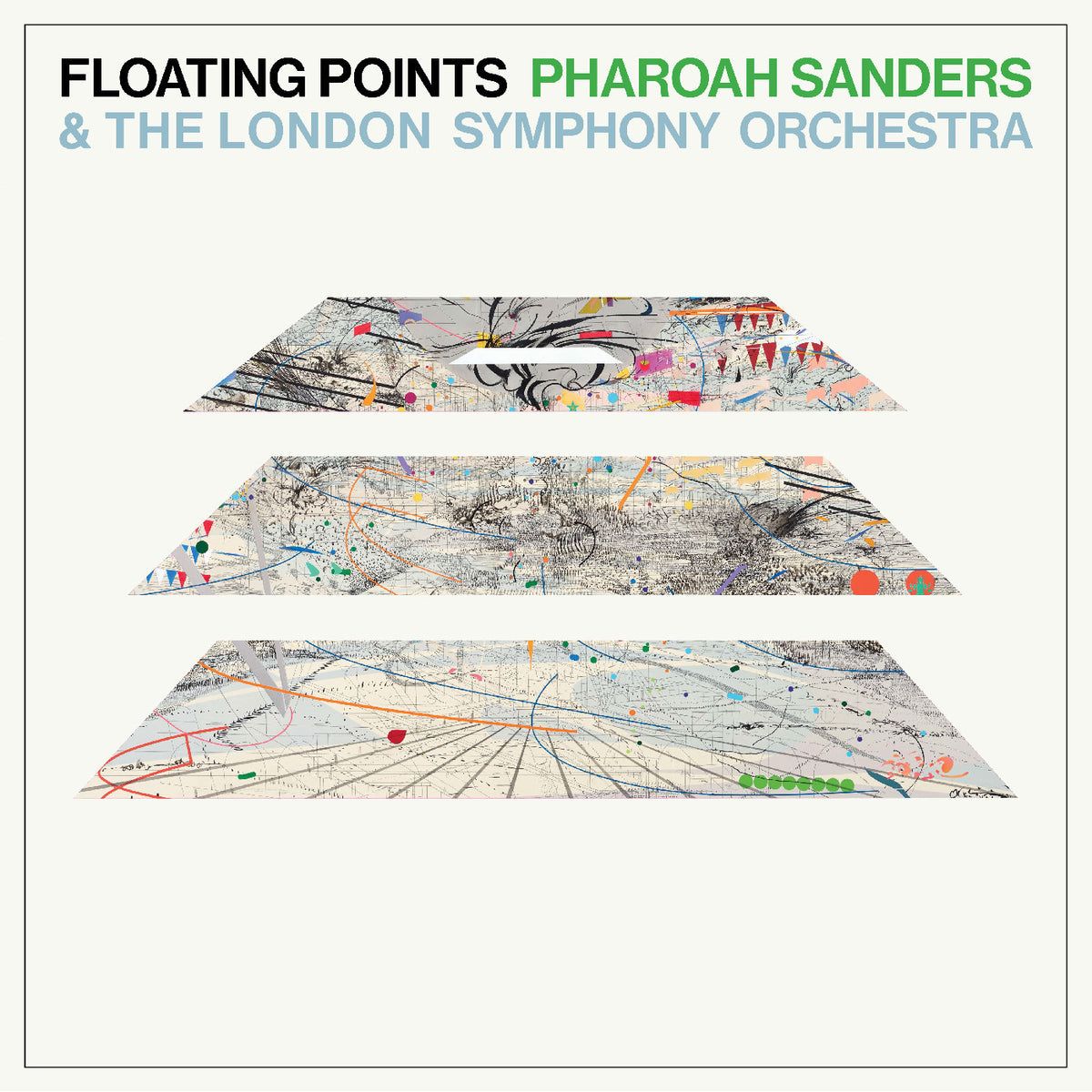 Floating Points Pharoah Sanders & the London Symphony Orchestra / Promises (5th Anniversary Edition) LP (Abiobenesis Blue/Green Vinyl)