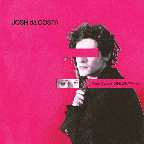 Album cover with a person holding a book titled 'New Wave Graveyard' by Josh da Costa on a pink background.