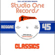 Album cover for Studio One Records Reggae Classics featuring a vinyl record design.
