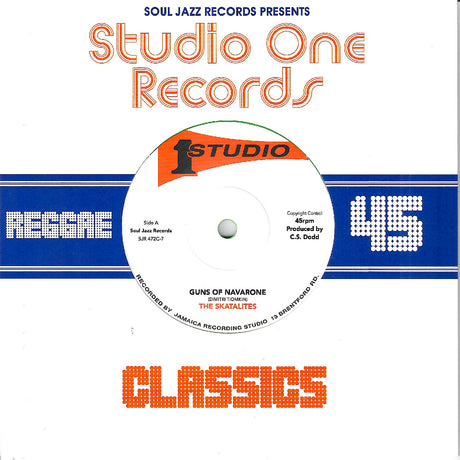 Album cover for Studio One Records Reggae Classics featuring a record label design.
