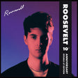 Album cover with a person against a purple gradient background, featuring the word 'Roosevelt' and text about an anniversary edition.