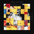 Album cover for 'Epiblast' by Nana Rizinni, featuring a black background with a central collage of yellow, red, blue, and black-and-white square tiles forming a stylized face. The artist's name is printed at the top and the album title on the right side.