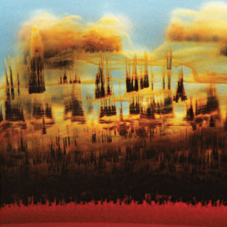 Abstract art with warm colors and blurred elements