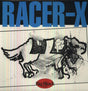 Album cover for 'Racer-X' by Big Black with stylized illustration and text.