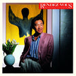 Album cover with a person in a purple jacket and blue shirt, a vase of flowers, and a painting in the background.