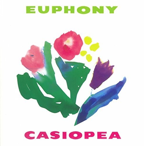 Album cover with colorful floral design and 'Euphony Casiopea' text on a white background