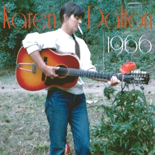Album cover featuring a person holding a guitar with 'Karen Dalton 1966' text.