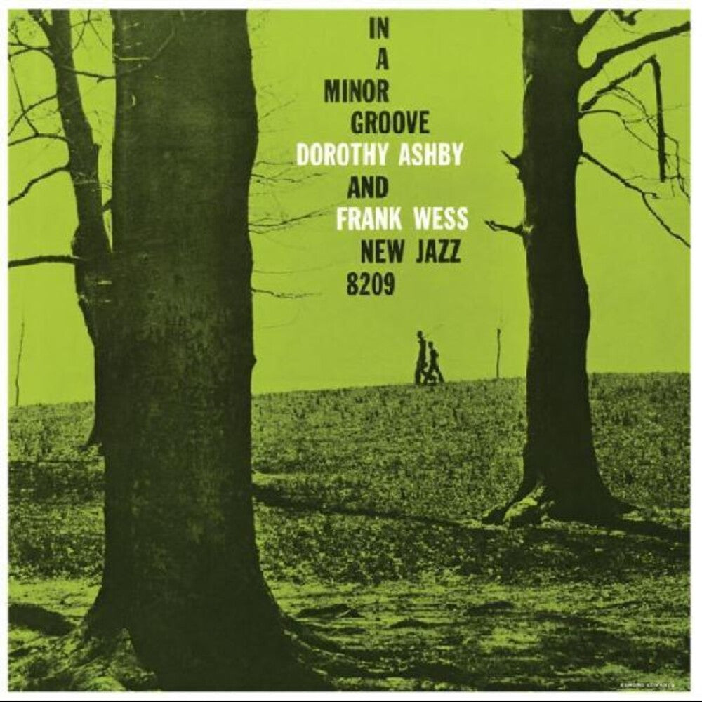 Album cover with trees and text on a green background