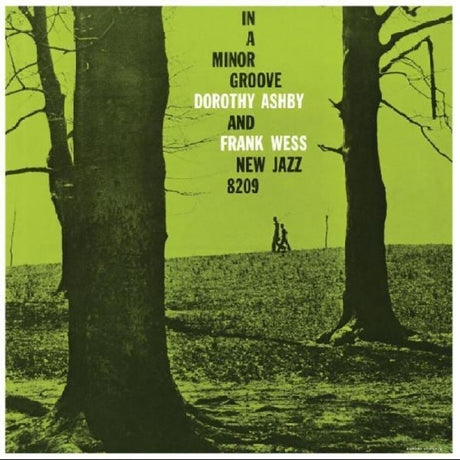 Album cover with trees and text on a green background