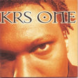 Album cover for KRS One, featuring a close-up portrait of a man's face in warm orange-brown tones with the text 'KRS ONE' across the top.