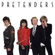 Four band members in stylish outfits with 'Pretenders' text above.