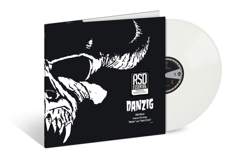 Vinyl record with black and white cover featuring a skull and the band 'Danzig'.