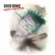 Album cover with abstract design and text 'David Bowie Excerpts from Outside' on a white background