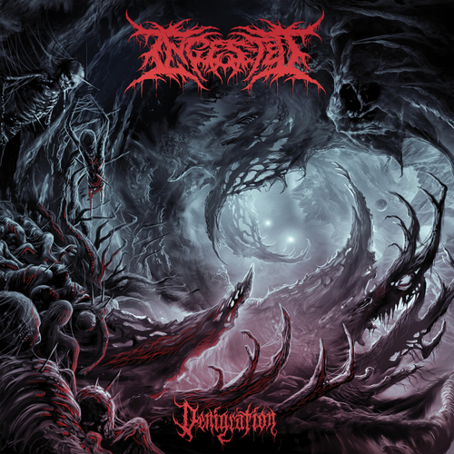 Album cover with dark, twisted art and red text for the band 'Dismember'.