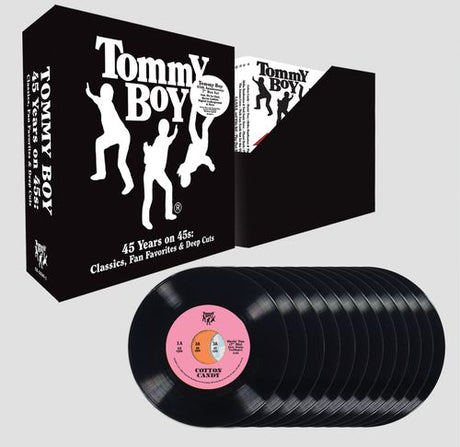 Tommy Boy vinyl record set with packaging on a light gray background