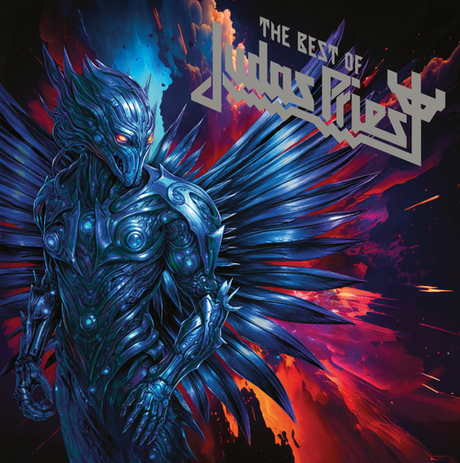 Album cover for 'The Best of Judas Priest' featuring a fantasy creature with a dark and fiery background.