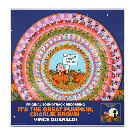 Album cover for 'It's the Great Pumpkin, Charlie Brown' with colorful design and text.