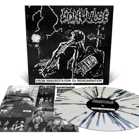 Vinyl record set with cover and disc, featuring black and white artwork.