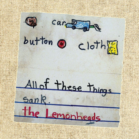 Note with drawings and text on a textured beige background