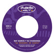 A circular purple vinyl record label with a white center hole, featuring the Bobbito 45/7 logo at the top and text for Ray García y Su Charanga's "La Charanga de García" in white and yellow lettering.