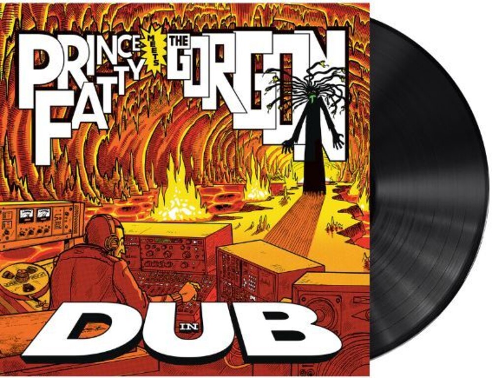 Vinyl record with a stylized album cover featuring text and graphics.