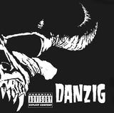 Album cover with a skull and horns design, featuring the word 'Danzig' and a parental advisory label.