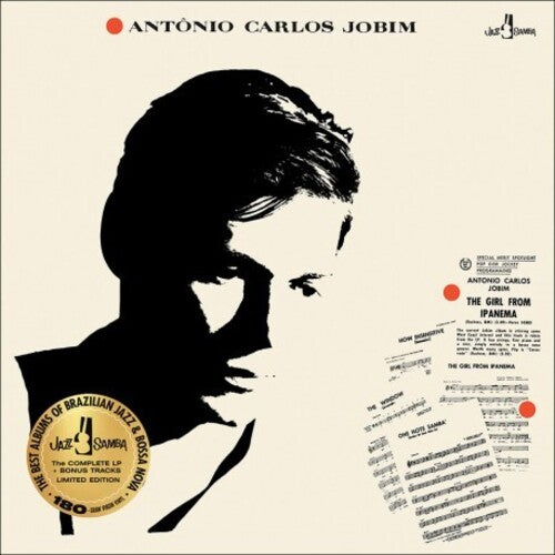 Album cover with silhouette of a person and text about Antõnio Carlos Jobim