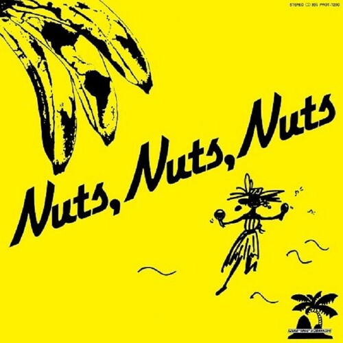 Album cover with bananas and text 'Nuts, Nuts, Nuts' on a yellow background