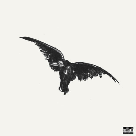 Black wing-like logo on a white background