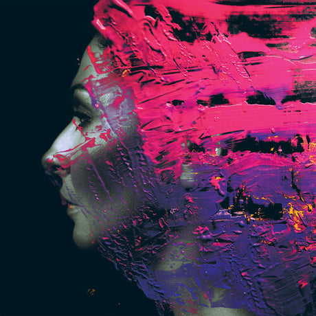 Abstract art with a woman's face and colorful brush strokes