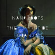 Album cover with a person in a blue dress and text overlay 'Nanobots They Might Be Giants'.