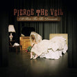 Album cover with a person in a white dress sitting on a bed, text 'Pierce The Veil' at the top.