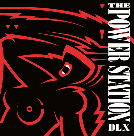 Album cover with red and black design featuring a stylized face and 'The Power Station DLX' text.
