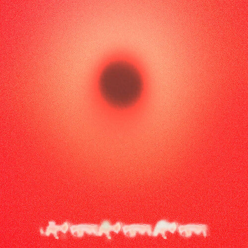 Album cover with a red gradient and a black circle, featuring the text 'The Endless River' at the bottom.