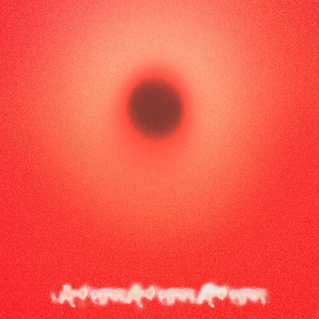 Album cover with a red gradient and a black circle, featuring the text 'The Endless River' at the bottom.